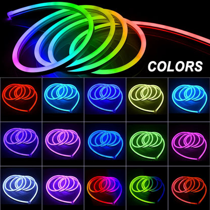 30M/20M  RGB Neon Light Strip with APP &Remote, Color Change Waterproof Music Sync Mode for Bedroom Room Outdoors Decro