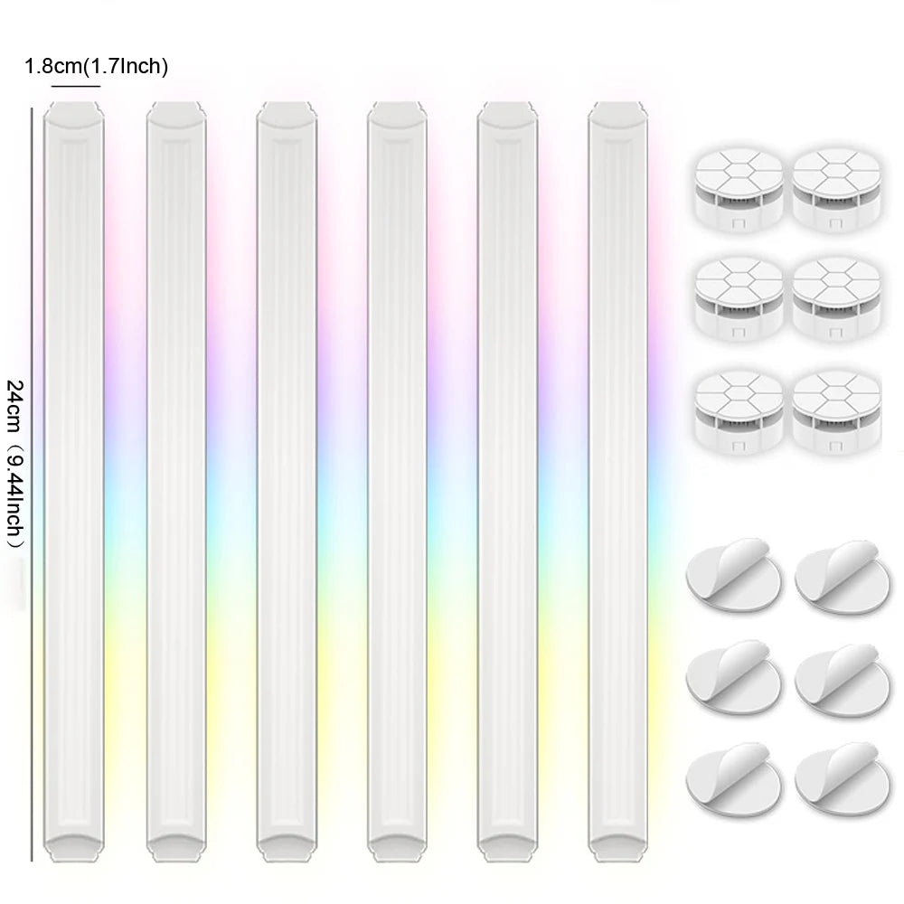 Smart Wifi Splicing Wall Light RGBIC Wall DIY Decorative Ambiance LED Night Light Dimmable for Game Room Bedroom TV Decoration